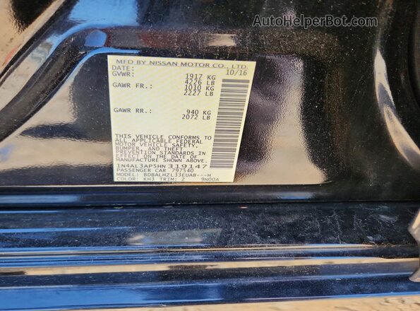 1N4AL3AP5HN319147 2017 NISSAN ALTIMA Black Вид підкапотного простору