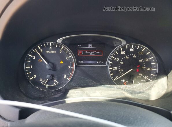 1N4AL3AP6GN369750 2016 NISSAN ALTIMA Red Instrument cluster view