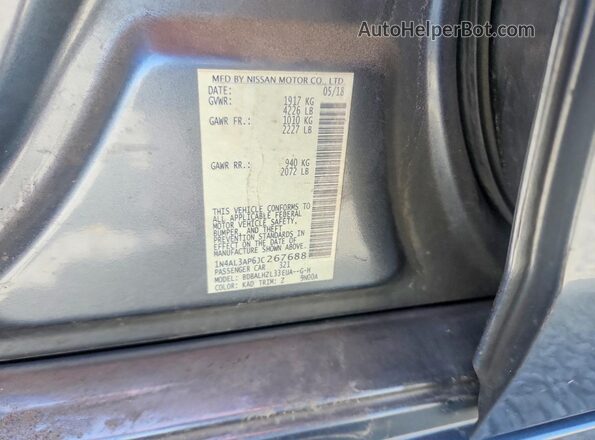 1N4AL3AP6JC267688 2018 NISSAN ALTIMA Gray Вид підкапотного простору