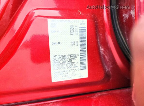 1N4AL3AP6JC472279 2018 NISSAN ALTIMA Красный Вид подкапотного пространства