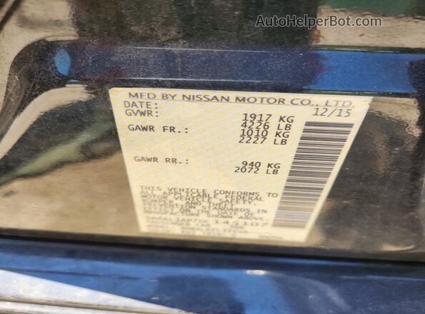 1N4AL3AP7GC145107 2016 NISSAN ALTIMA Черный Вид подкапотного пространства