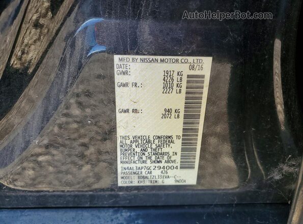1N4AL3AP7GC294004 2016 NISSAN ALTIMA Black Vista del compartimento del motor