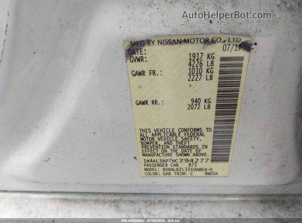 1N4AL3AP7HC294277 2017 NISSAN ALTIMA White ძრავის განყოფილების ხედი