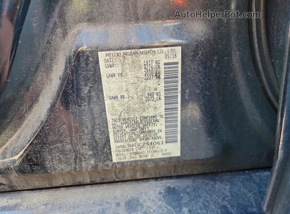 1N4AL3AP7JC254061 2018 NISSAN ALTIMA Black Вид підкапотного простору