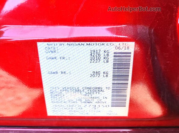 1N4AL3AP7JC279350 2018 NISSAN ALTIMA Red Engine compartment view