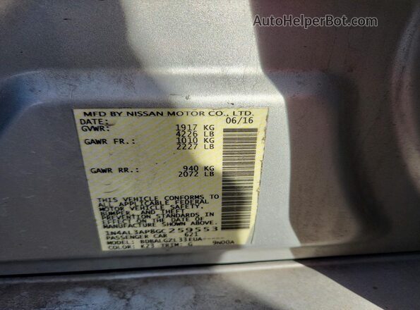 1N4AL3AP8GC259553 2016 NISSAN ALTIMA White Շարժիչի բաժամունքի տեսք