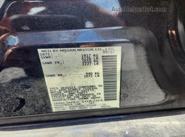 1N4AL3AP8JC108204 2018 NISSAN ALTIMA Серый Вид подкапотного пространства