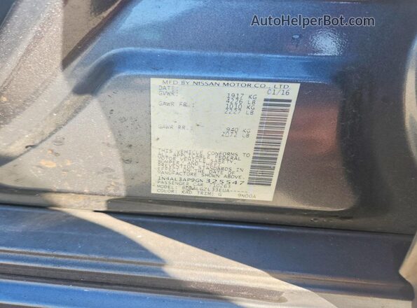 1N4AL3AP9GN325547 2016 NISSAN ALTIMA Silver Շարժիչի բաժամունքի տեսք