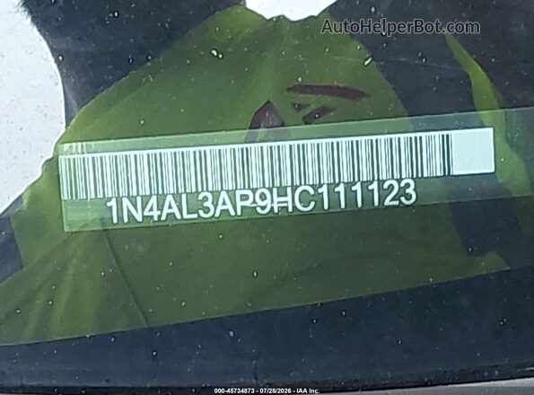 1N4AL3AP9HC111123 2017 NISSAN ALTIMA Beige Vista del compartimento del motor