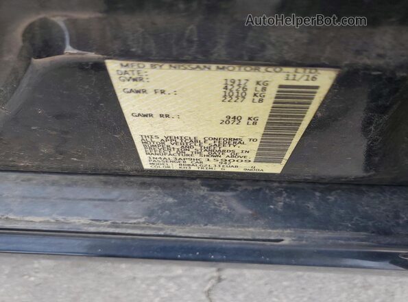 1N4AL3AP9HC159009 2017 NISSAN ALTIMA Black ძრავის განყოფილების ხედი