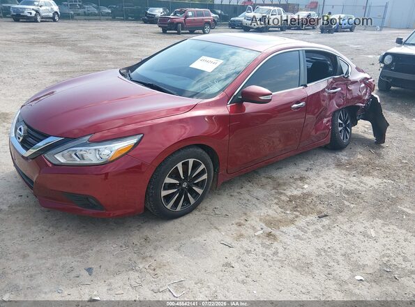 1N4AL3AP9JC141731 2018 NISSAN ALTIMA Burgundy წინა მარცხენა ხედი სამი მეოთხედიდან