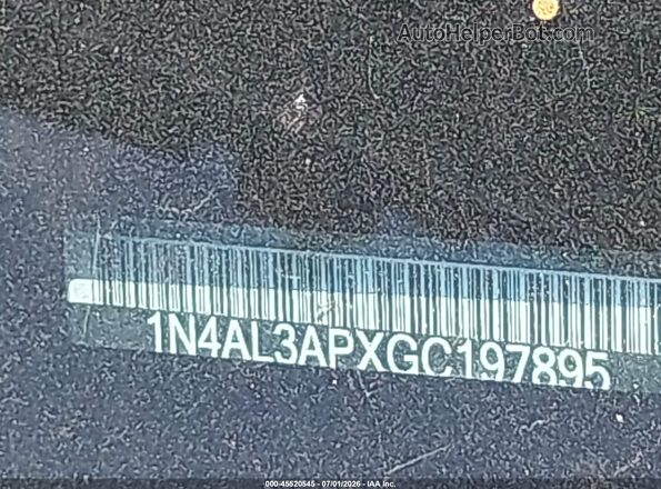 1N4AL3APXGC197895 2016 NISSAN ALTIMA Silver 