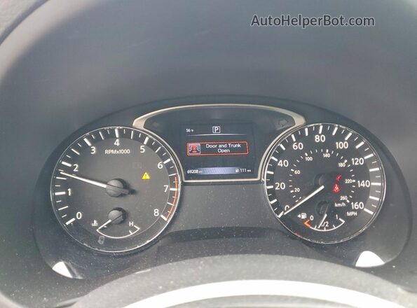 1N4AL3APXGN390701 2016 NISSAN ALTIMA Gray ხელსაწყოთა პანელის ხედი