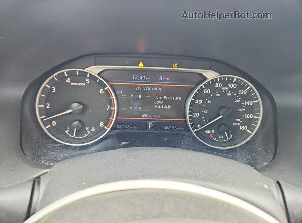 1N4AL4CV2MN324981 2021 NISSAN ALTIMA Black Սարքավորումների վահանակի տեսք