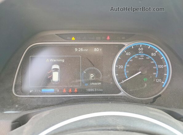 1N4AZ1BV0SC562223 2025 NISSAN LEAF White Widok zestawu wskaźników