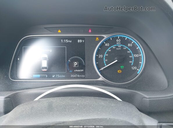 1N4AZ1BV4MC556038 2021 NISSAN LEAF Blue Вид задніх сидінь
