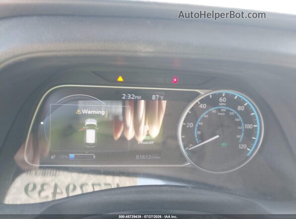 1N4AZ1CP2KC312613 2019 NISSAN LEAF Gray Vista interior de 360 grados