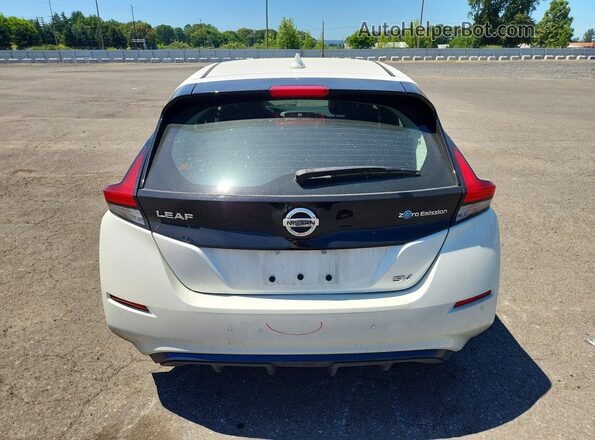 1N4AZ1CP2LC307249 2020 NISSAN LEAF White Widok z tyłu