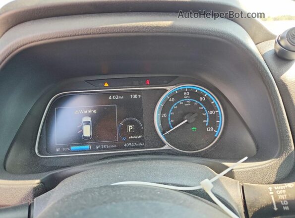 1N4AZ1CP3JC306902 2018 NISSAN LEAF Blue Widok zestawu wskaźników