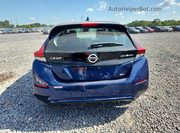 1N4AZ1CP3JC306902 2018 NISSAN LEAF Blue Widok z tyłu