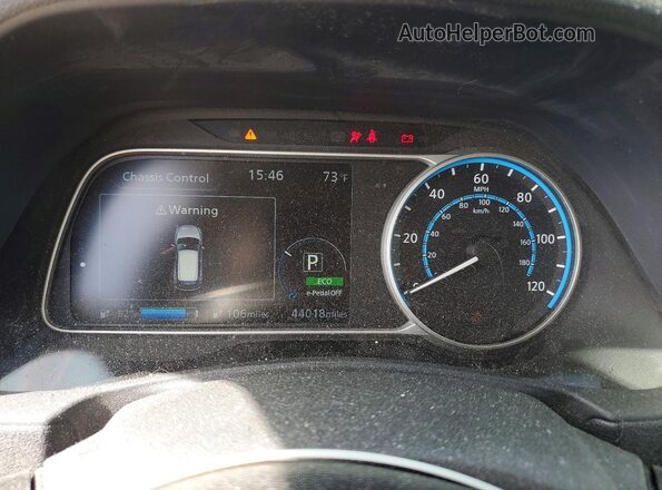 1N4AZ1CP3JC316880 2018 NISSAN LEAF Blue Vista del cuadro de instrumentos