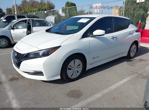 1N4AZ1CP3KC303337 2019 NISSAN LEAF White წინა მარცხენა ხედი სამი მეოთხედიდან