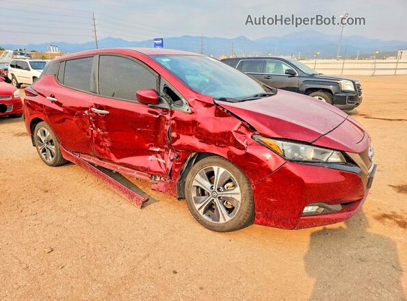 1N4AZ1CP4JC309257 2018 NISSAN LEAF Red Առջևի աջ
