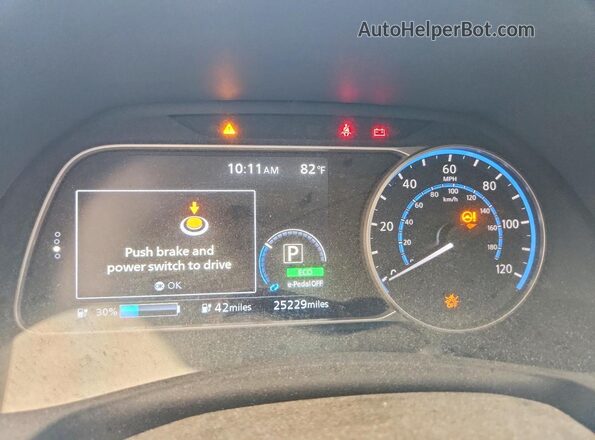 1N4AZ1CP4JC309436 2018 NISSAN LEAF Silver ხელსაწყოთა პანელის ხედი