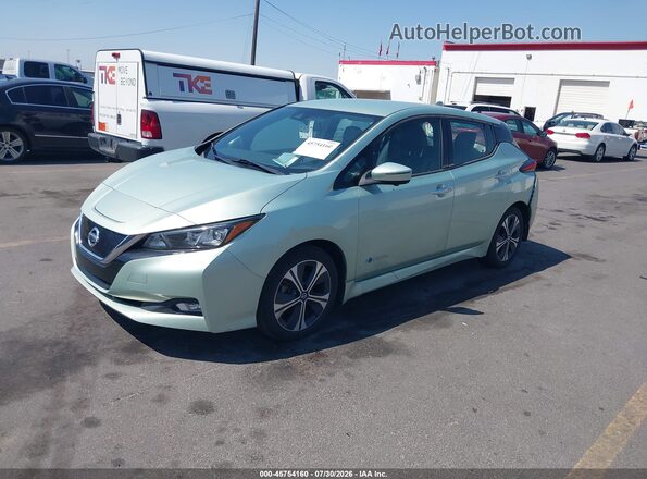 1N4AZ1CP4JC309789 2018 NISSAN LEAF Gray Առջևի ձախ երեք քառորդ տեսարան