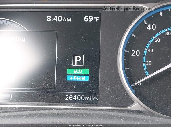 1N4AZ1CP4KC307770 2019 NISSAN LEAF Gray უკანა სავარძლების ხედი