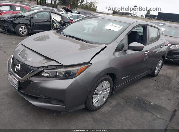 1N4AZ1CP4KC307770 2019 NISSAN LEAF Gray წინა მარცხენა ხედი სამი მეოთხედიდან