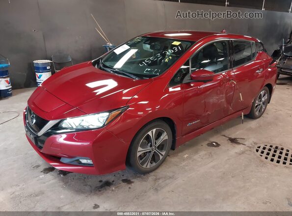 1N4AZ1CP5KC307356 2019 NISSAN LEAF Red Przód lewy