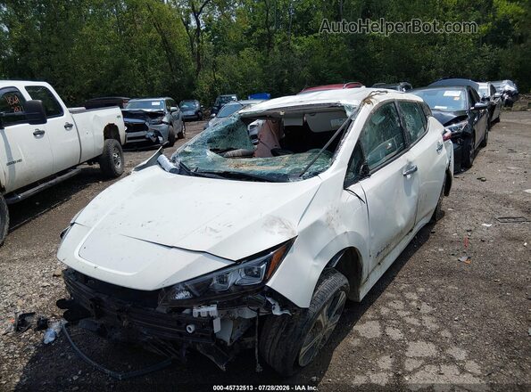 1N4AZ1CP7JC306465 2018 NISSAN LEAF Белый Передняя левая четверть