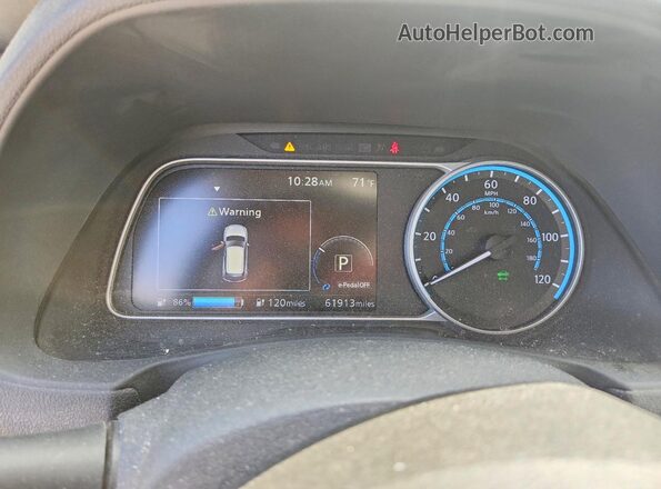 1N4AZ1CP7JC316929 2018 NISSAN LEAF Silver Instrument cluster view