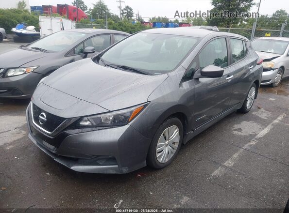 1N4AZ1CP8JC302330 2018 NISSAN LEAF Gray წინა მარცხენა ხედი სამი მეოთხედიდან