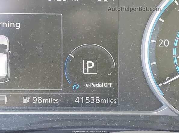 1N4AZ1CP8KC308498 2019 NISSAN LEAF Black Вид щитка приладів