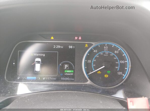 1N4AZ1CP8LC311077 2020 NISSAN LEAF Silver Հետևի նստատեղերի տեսք