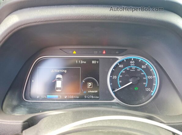 1N4AZ1CP9JC301011 2018 NISSAN LEAF Black Widok zestawu wskaźników