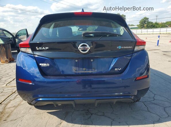 1N4AZ1CP9JC301073 2018 NISSAN LEAF Blue უკანა ხედი