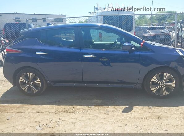 1N4AZ1CV7MC553889 2021 NISSAN LEAF Blue Սալոնի հետևի տեսք