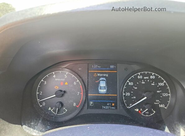 1N4BL4BV0MN329571 2021 NISSAN ALTIMA White Instrument cluster view