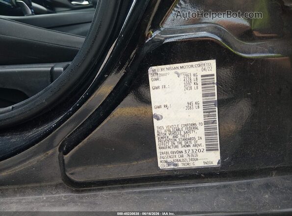 1N4BL4BV0NN373202 2022 NISSAN ALTIMA Черный Вид подкапотного пространства
