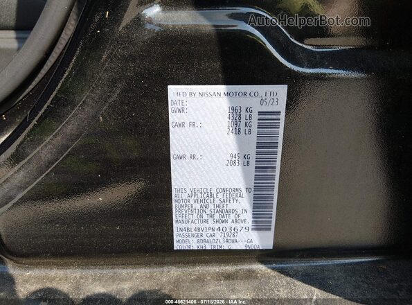 1N4BL4BV1PN403679 2023 NISSAN ALTIMA Black Вид підкапотного простору