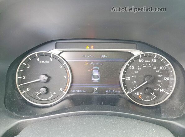 1N4BL4BV2KC220411 2019 NISSAN ALTIMA Gray ხელსაწყოთა პანელის ხედი