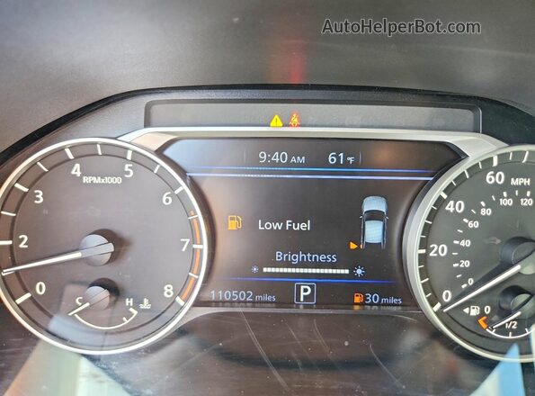 1N4BL4BV3KC247357 2019 NISSAN ALTIMA Серебряный Вид щитка приборов