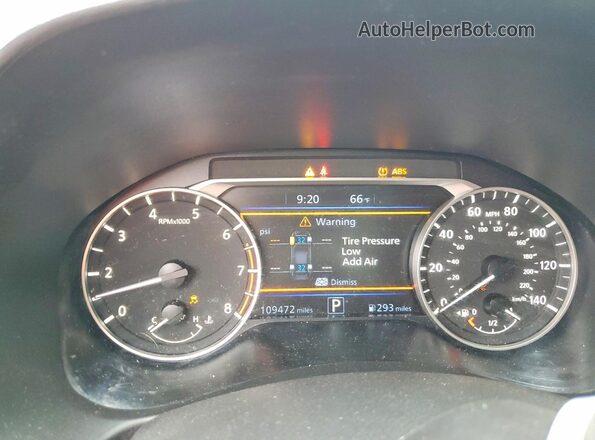1N4BL4BV3LC250552 2020 NISSAN ALTIMA White Սարքավորումների վահանակի տեսք