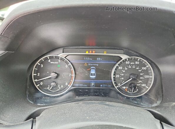 1N4BL4BV6KC257185 2019 NISSAN ALTIMA White Vista del cuadro de instrumentos