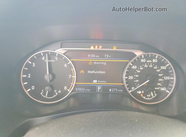 1N4BL4BV6LC242770 2020 NISSAN ALTIMA White Instrument cluster view