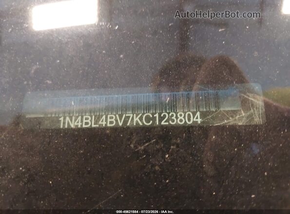 1N4BL4BV7KC123804 2019 NISSAN ALTIMA Black Вид підкапотного простору