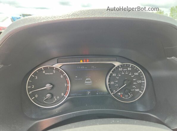 1N4BL4BV9KC110486 2019 NISSAN ALTIMA White Widok zestawu wskaźników